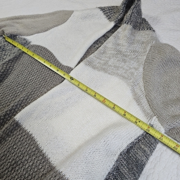 Chico's Drape-Front Colorblock Cardigan - Picture 8 of 10